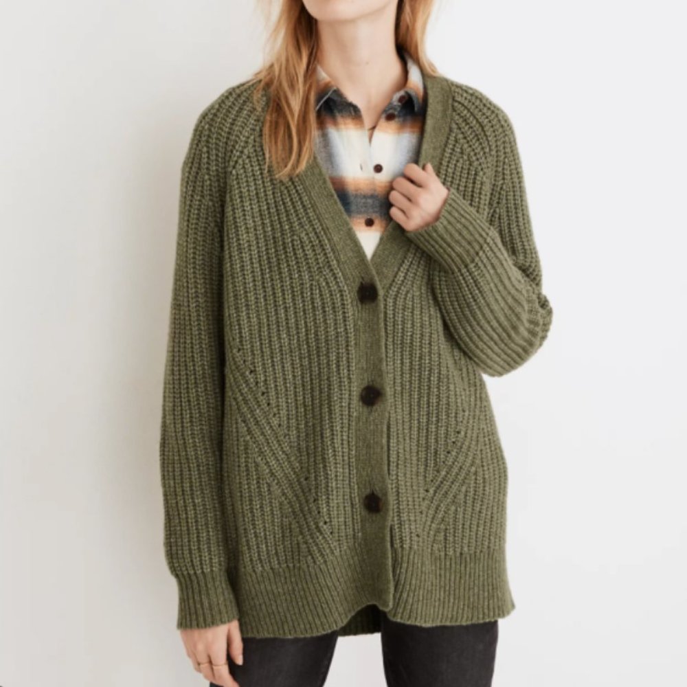 Madewell Holmes Ribbed Cardigan